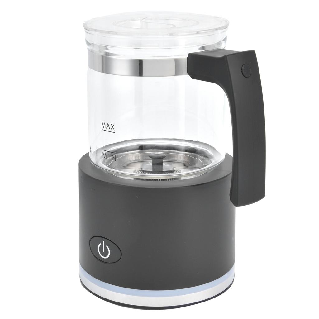 Подогреваемый стеклянный вспениватель молока, съемный автоматический электрический вспениватель горячего и холодного молока для кофе латте