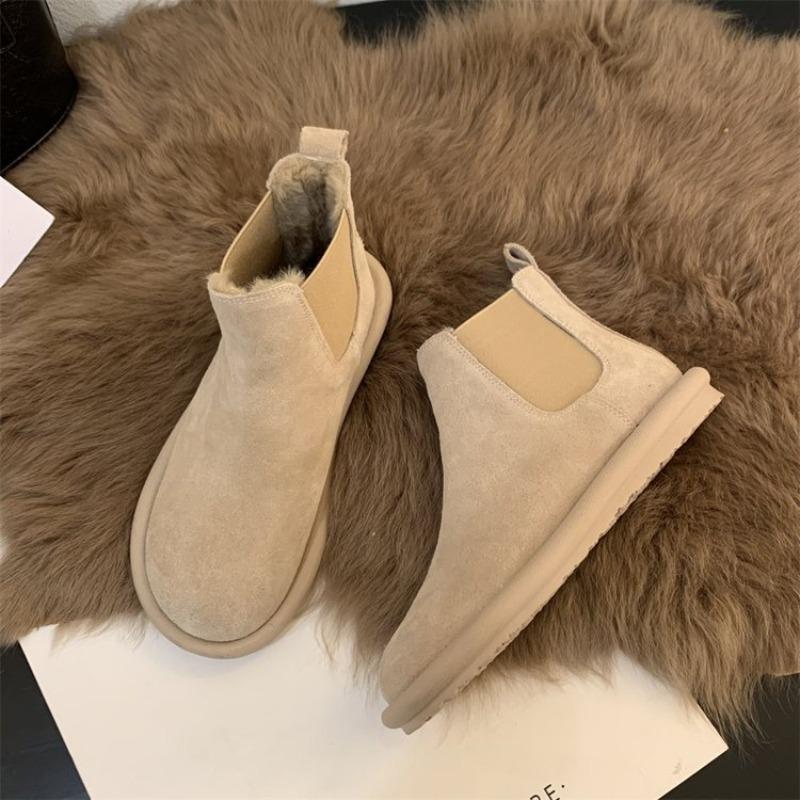 Модные женские зимние ботинки, зимние плюшевые утолщенные ботильоны для женщин, высококачественная брендовая женская хлопковая обувь, нескользящая обувь для ходьбы на открытом воздухе