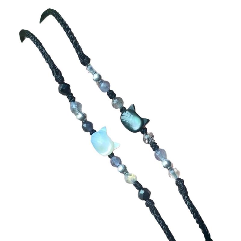 Ручная работа Парный милый браслет с кошкой Уникальный стильный ручной браслет для женщин и мужчин Нежный плетеный браслет из бисера Аксессуары Подарки