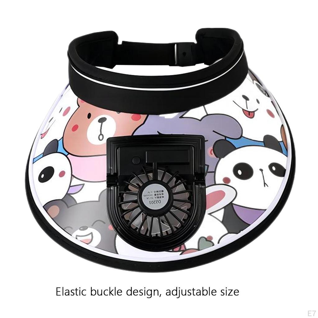 Шляпа с вентилятором для детей, летняя, с регулируемыми скоростями, для улицы, с козырьком