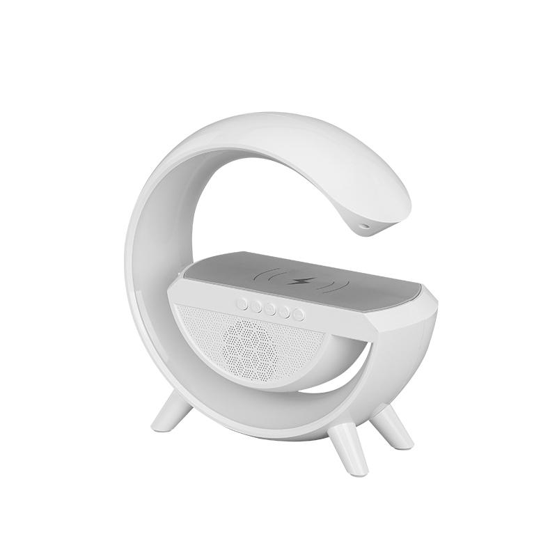 Wireless Fast Charger Station Smart Bluetooth Speaker Support TF Card LED RGB Desk Light For iPhone Samsung