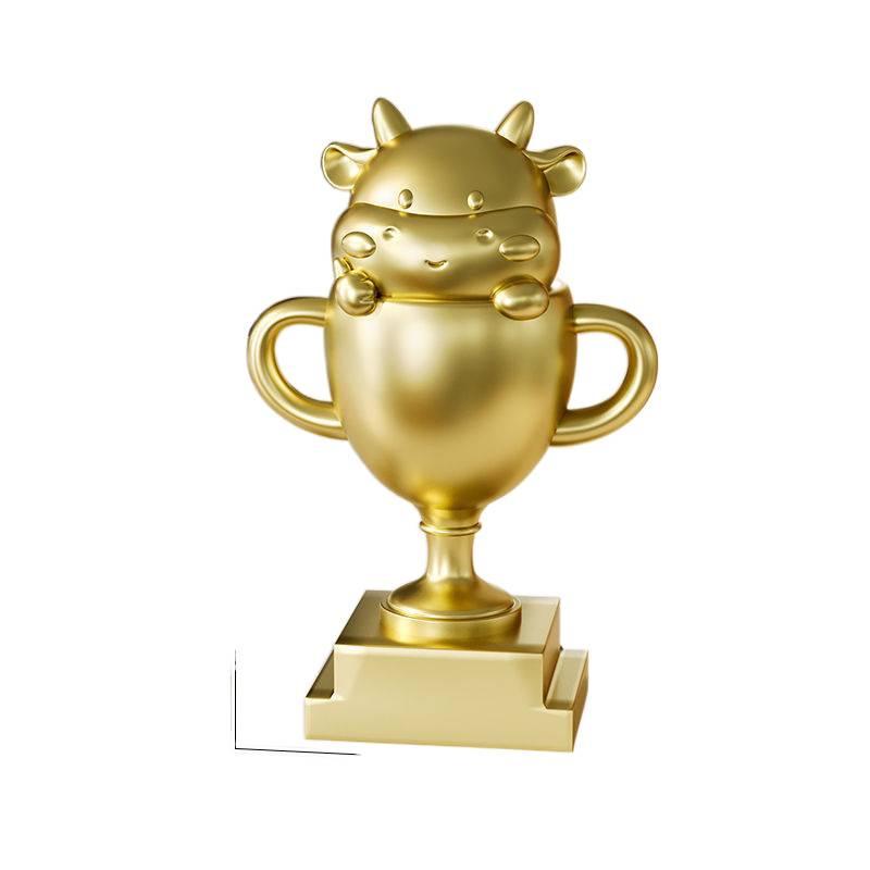 Creative Sunflower Trophy Figurine: Cute, Funny Resin Desktop Decoration with Engravable Gift Option