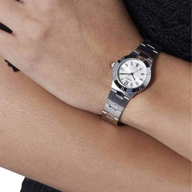 CASIO STANDARD Crushed Ice Quartz Movement Stainless Steel Strap Watch Women's Watch White Dial (Unisex) Japanese Korean Watches