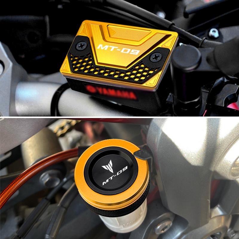 Для Yamaha MT09 MT-09 MT 09 Tracer SP FZ09 FJ09 2013-2022 Мотоцикл Передний Задний Резервуар Тормозной Жидкости Крышка Бака Маслонаполнитель