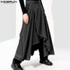 Men High Waist Ruffles Irregular Swing Skirts