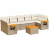VidaXL Salon de Jardin avec Coussins 8 pcs, Canapés de Terrasse, Ensemble de Meubles de Patio, Mobilier d'Extérieur, Beige 3226653