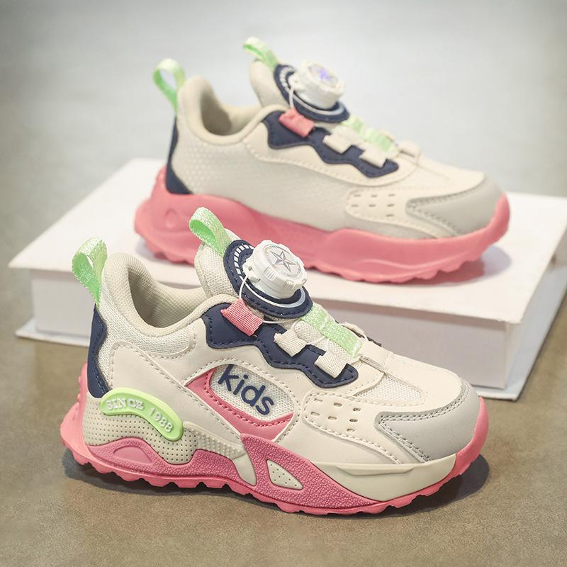 Children's Shoes 2025 Spring and Summer New Mesh Breathable Girls Sports Shoes Medium Older Boys Running Dad Shoes