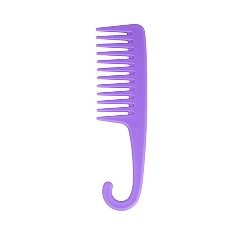 Large Curved Anti-Static Plastic Comb for Long Hair - Wide Tooth Split Hook Comb for Men and Women