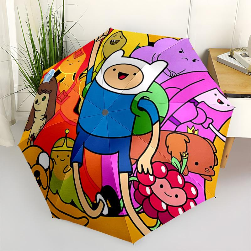 1pc Adventure Time Automatic Open/Close Umbrella, Christmas Gift for Men Women, Daily Travel Outdoor Use yy251101209