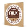 D'Addario Folk Nylon EJ33 Ball-End Nylon Strings, 8020 BronzeClear Nylon Trebles