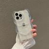 Прозрачный чехол с 3d медведем для Iphone 14 Pro Max, прозрачный чехол для телефона Puffer с милым сердечком и медведем для Iphone 13 11 12 14 Xr X Xs