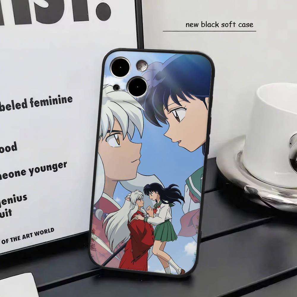 Ретро Аниме И-Инуяша Чехол для Телефона Силиконовый Мягкий Для IPhone 17 Air 16 15 14 13 12 11 Plus Pro Max Plus
