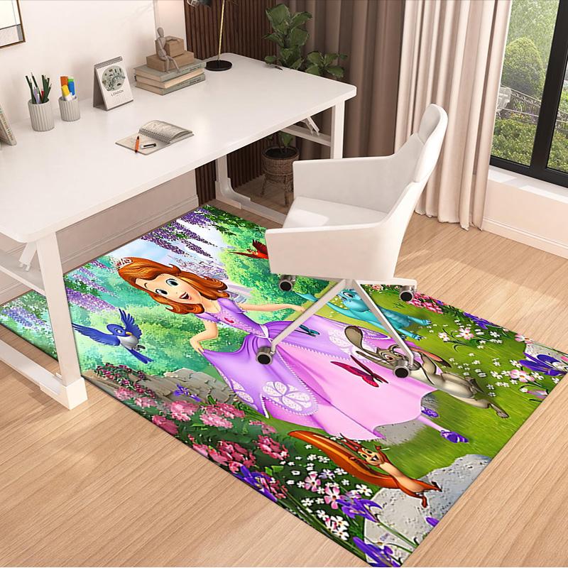 Princess Sofia'S Garden Adventure Carpet For Playroom Bedroom Living Room Sofa Home Decorkids Game Area Rug Nonslip Floor Mat