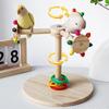 Bird Rotating Perch Toy Parrots Perches, Play Gym Stand, Wooden Stand,Bird Stand for