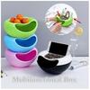 Lazy Fruit Plate Cracked Melon Seeds Solid Color Circular Creative Lazy Snack Fruit Plate Double-layer Dried Fruit Plate