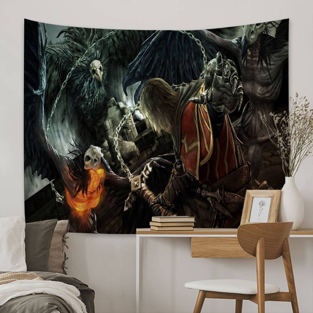 Castlevania Cartoon Hanging Bohemian Tapestry Indian Buddha Wall Decoration Witchcraft Bohemian Hippie Cheap Hippie Wall Hanging