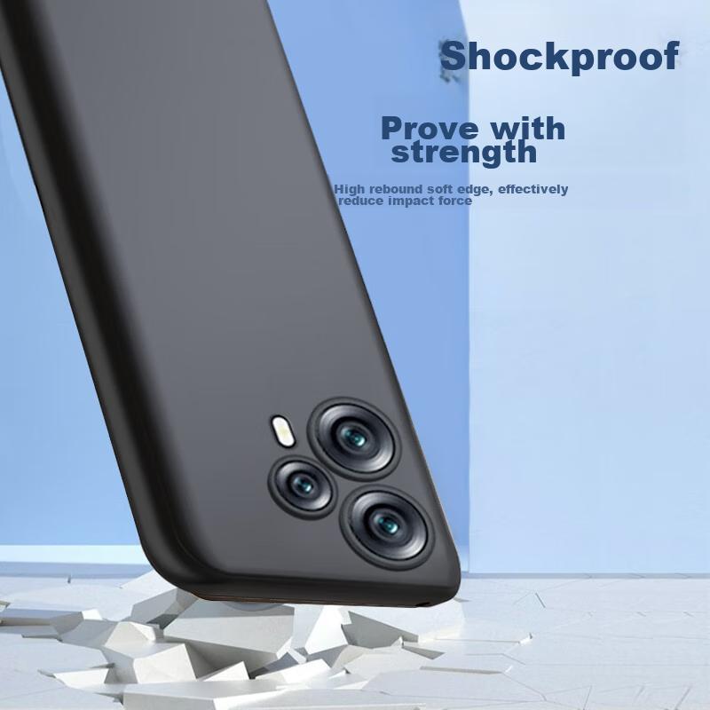 Xiaomi Redmi Note 12 Turbo Phone Case, for Redmi Note 12 Turbo, Full Lens Protection, Frosted Fingerprint-Resistant Soft, Outer Back Cover, Black