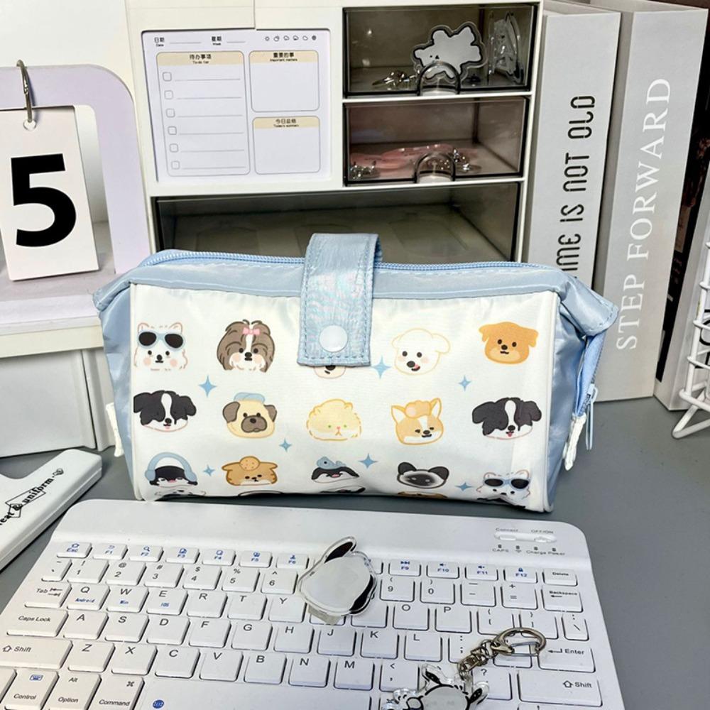 Canvas Pencil Case Large Capacity Pen Box Cartoon Stationery Bag  Gift