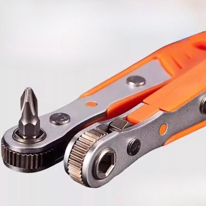 Right Angle Ratchet Wrench Screwdriver Socket Nut Set Metric Screw Driver Bit 1/4 Hexagon Handle Drive Torx Slot Hand Tool