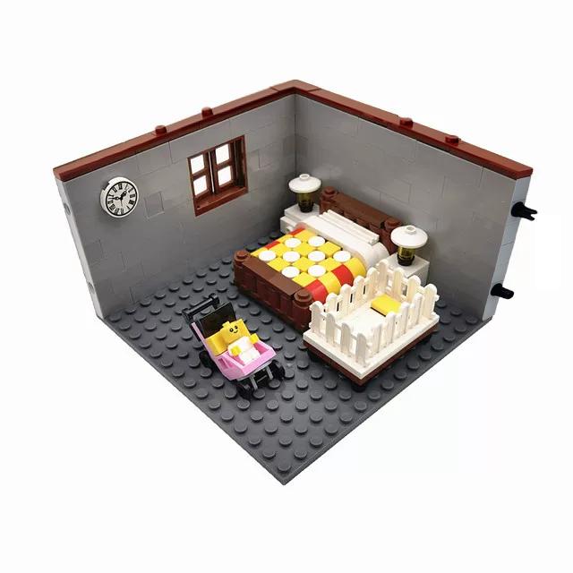 City House Building Blocks Toys for Children Boys Girl DIY Gifts MOC Bricks Bedroom Living Room Furniture Model Juguetes Bloques