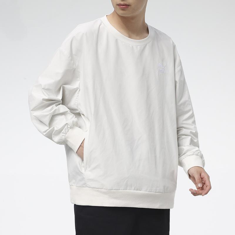 PUMA Classic Woven Crew Sweatshirt 'White' Men's 530004-05
