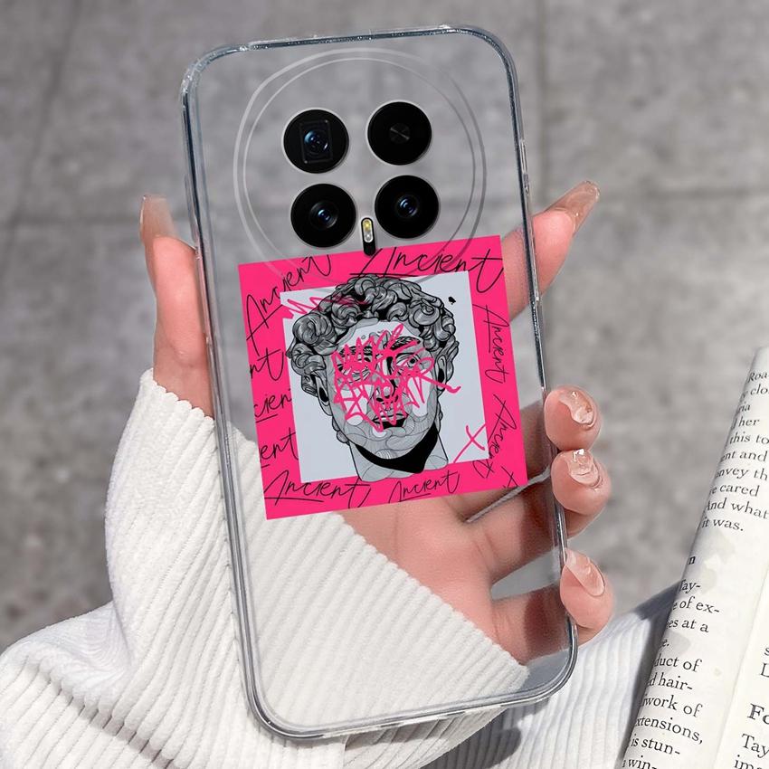 Для Huawei Honor Magic8 7 6 5 Pro Nova 12 Ultra 12i Чехол для телефона Красивый цветочный узор Прозрачный силиконовый Полностью защитный чехол Для корпуса Huawei