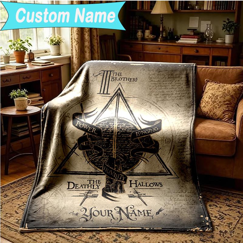 1PC Custom Name Blanket Magical Aura Witch Flannel blankets Patterns Throw Blanket All-Season Soft Gift for Couch, Bed, Camping, Birthday gifts