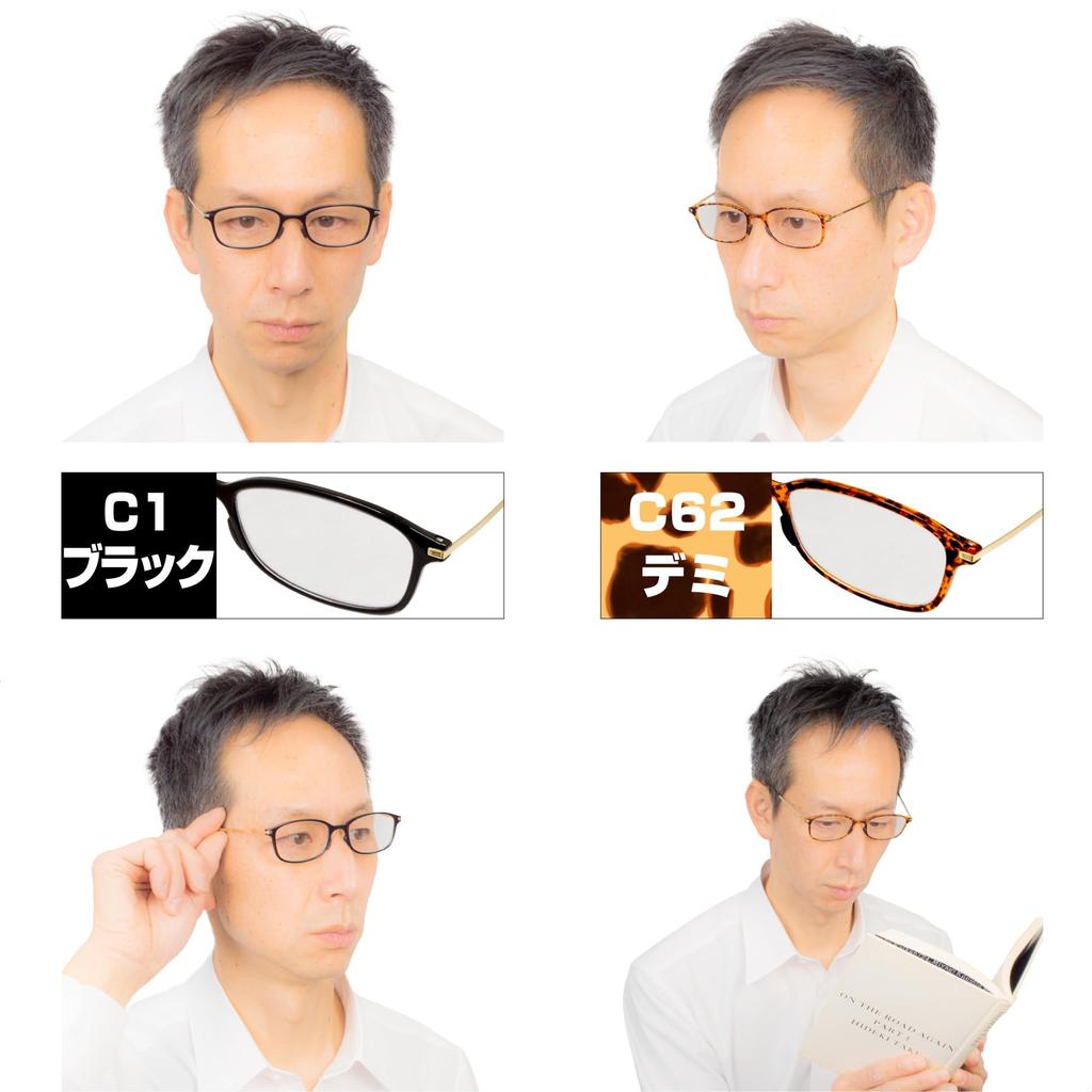 Очки для чтения GALAXSEE, ультратонкая оправа из нержавеющей стали с синим светом, в комплекте жесткий футляр GA-203 (C1 Черный, 1.50)