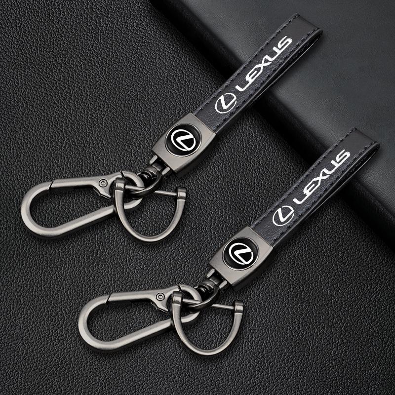 Car Emblem Leather Keychain Metal Key Ring Ornaments For Lexus RX330 IS250 Ct200h ES300h RX350 IS300h NX300h RX400h ES350 GS300