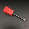 5.0mm Nail Drill Bits Red Ball Nail Drill Bits Diamond Burrs Grinding Bits for Gel Nail Polish Manicure Nails Art Tool Polishing
