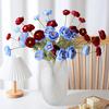 Artificial Lulian Flower Faux Silk Ranunculus Flower with Stem 4 Heads Fake Ranunculus Arrangement for Home Wedding Decoration Table Centerpiece