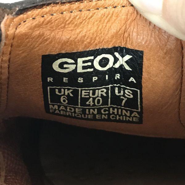 Geox Кожаные слипоны с боковыми резинками 40 25.0 Коричневые Легкие мокасины Вамп Лоферы(ИСПОЛЬЗОВАЛ)