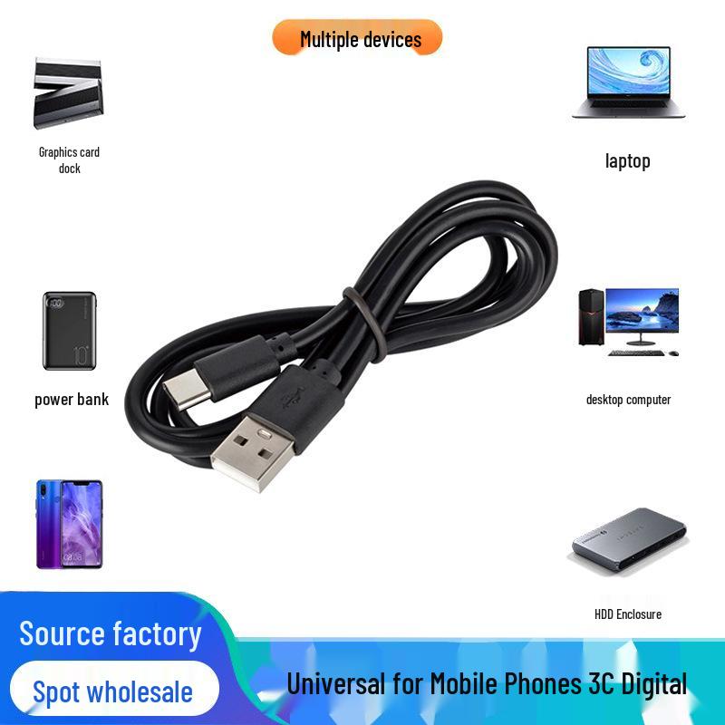 Кабель USB Type-C/Android 0,3-0,8 м из чистой меди для быстрой зарядки и передачи данных для мобильных телефонов и ноутбуков.