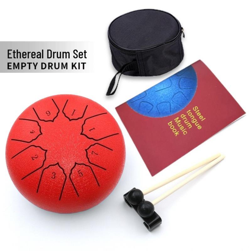6-Inch 8-Tone Steel Tongue Drum - Ethereal Rain Hand Drum Set.