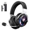 PS5 Wireless Gaming Headset with Connection and Compatible with Wired and Bluetooth with Noise 70 Hours of USB Compatible with and Deep 50mm Code