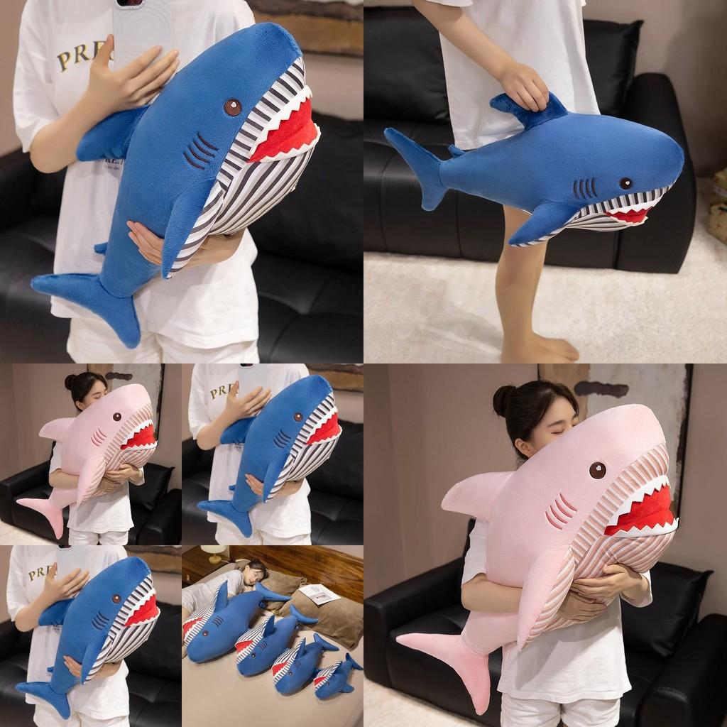 Shark Body Plush Toy With Cartoon Design For Cozy Sleep Support