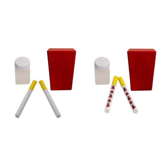 1 Набор Трубка для выдувания пузырей в виде травяной палочки с коробкой для хранения, раствор для пузырей, снятие стресса, палочка для выдувания пузырей, игрушка для малышей, мальчиков, девочек, палочка для создания пузырей