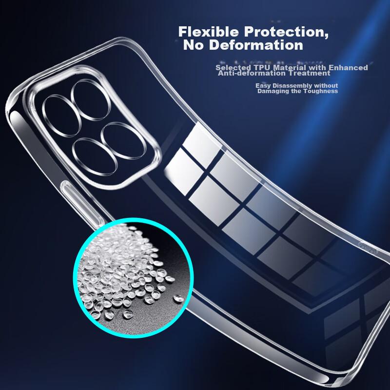Freeson Phone Case for Honor Play60 Plus/Play9T, Slim Full Protection Shockproof Clear TPU Soft (With Ring Holder And Lanyard), Transparent