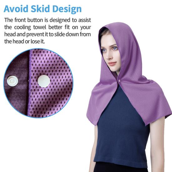 Охлаждающий капюшон с застежкой на пуговицы, УФ-защитное полотенце, быстросохнущее, портативное, унисекс, для спортзала