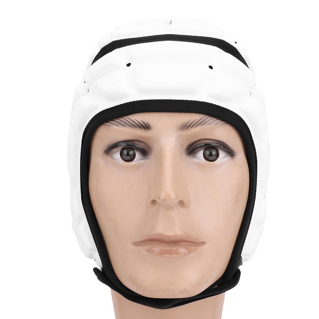 Регбийный шлем с мягкой оболочкой и подкладкой из пены ЭВА, регулируемый, для молодежи, для флаг-футбола, защита головы для футбола и других видов спорта, белый