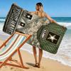 Name Custom US. Army Print Beach Towel, Large Soft Quick Dry Towel for Beach Camping Swimming