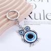 Защита Вешалки Злой Глаз Сова Синий Подвеска для Автомобиля Брелок для Ключей Автомобиля Модная Бижутерия Автомобильные Аксессуары