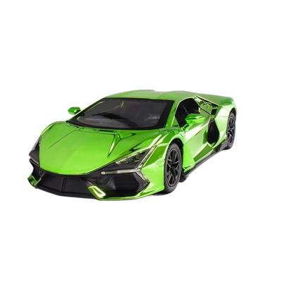 1/24 Lamborghini Revuelto Electroplate Alloy Car Diecasts & Toy Vehicles Metal Toy Model Sound and Light Collection Kids Toy