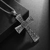 Vintage Catholic Cross Pendant Necklace Men Women Christian Believers Prayer Amulet Jewelry