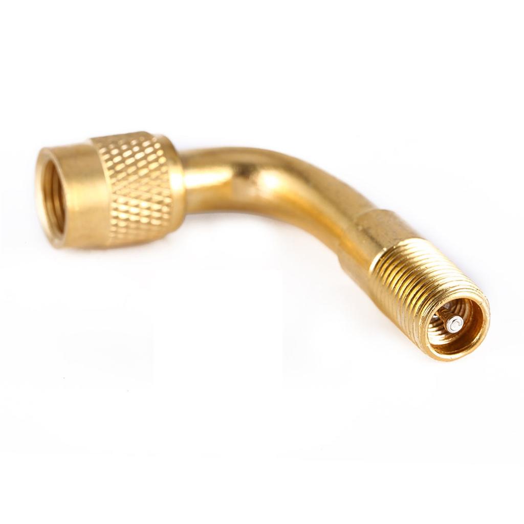 Air Tyre Valve Extension 90 Degree Brass Adaptor Auto Car Tire Stem Extender
