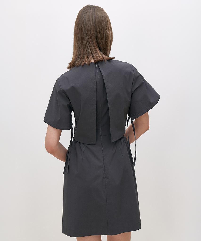 Seutimillon Back-Point Puff Sleeve Mini Dress_Charcoal