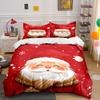 Santa Claus Red Bedding Set Bedding Duvet Cover Set Duvet Cover Pillowcases (1 * Duvet Cover 2 * Pillowcases, without duvet insert)