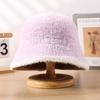 Rabbit Fur Hat Female Face Small Fluffy Bucket Hat Versatile Cold Warm Basin Hat Plush Bucket Hat