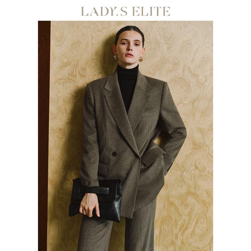 Женский утолщенный костюм-двойка LadyS Elite из смесовой шерсти и шелка