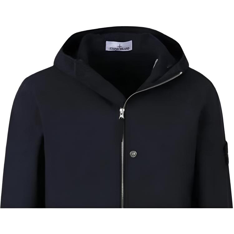 Stone Island Solid Color Zip Long Sleeve Jacket Men jackets Navy-Blue K2S15Q100004S0B22-V0020